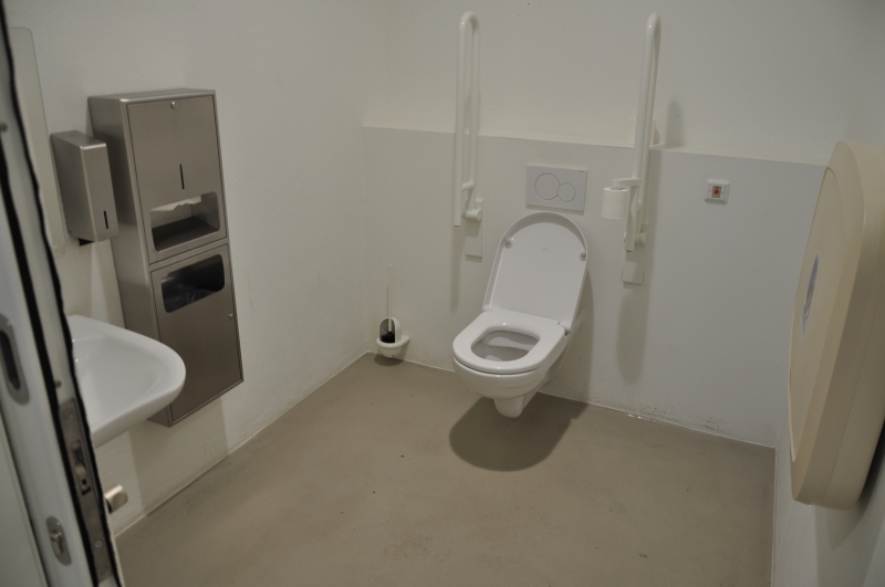 View of the toilet